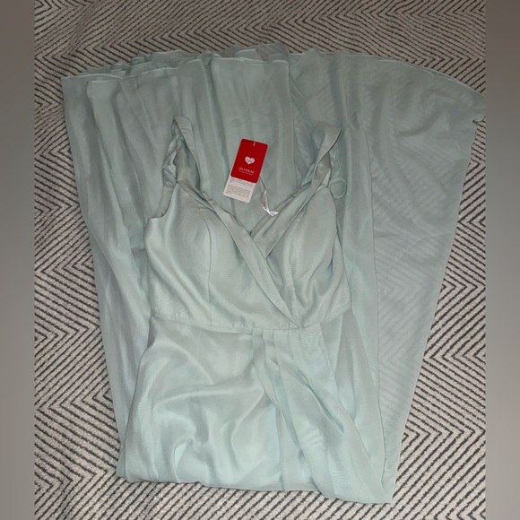 JJs House A-Line V-neck Floor-Length Chiffon Bridesmaid Dress #251598 - Picture 7 of 8